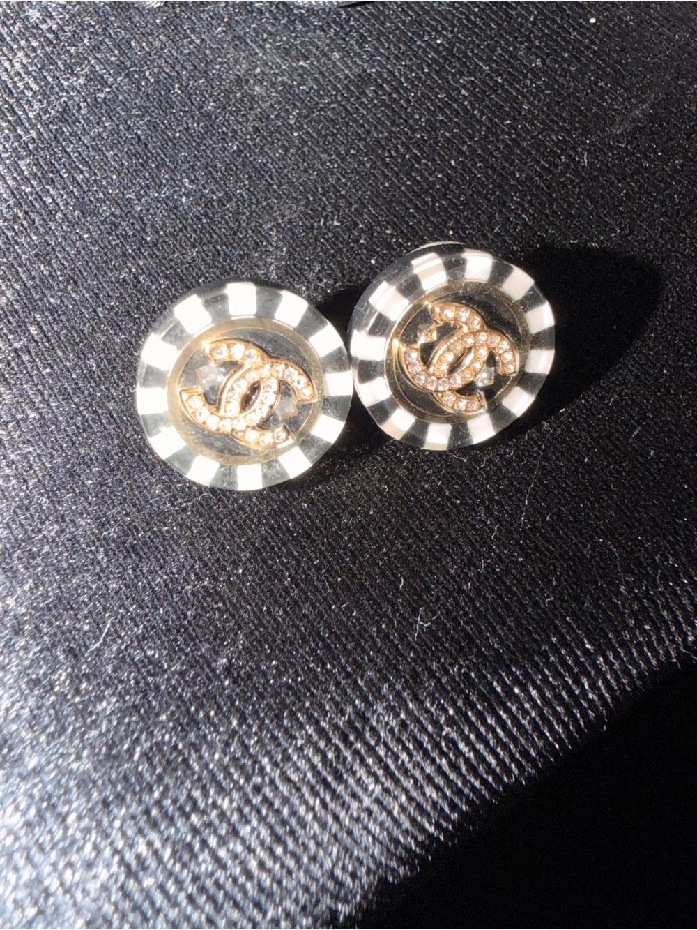CHANEL Black and White Logo Receipt Print Accessory